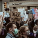 Grand Rapids, Mich., May 30, 2020: Downtown Grand Rapids Michigan where a protest began peacefully and grew into a much more dangerous situation as the local police attempted to break up the gathering.